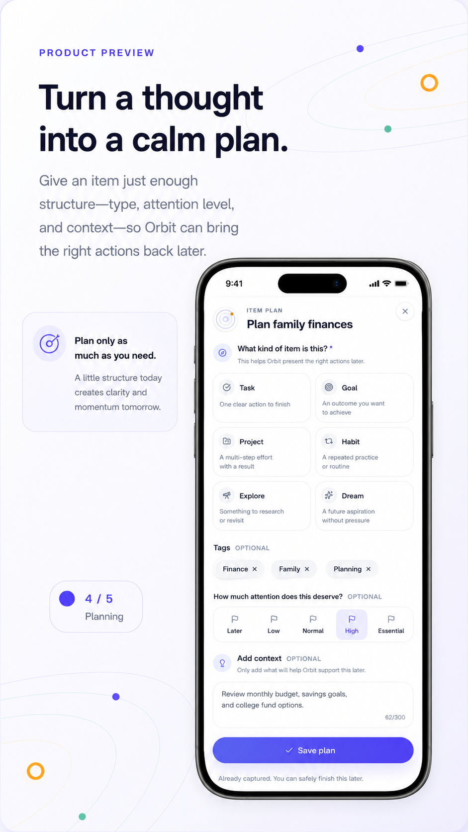 Orbit check-in form